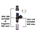 Injector Dynamics ID1050X Injectors - 60mm Length - 11mm Blue Top - 14mm Lower O-Ring (Set of 2)