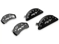 Set Of 4 Caliper Covers Engraved Front And Rear Rt1-Truck Black Finish Silver Characters 2011-2023 Dodge Challenger 18 inches
