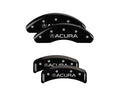 Set Of 4 Caliper Covers Engraved Front And Rear Acura Black Finish Silver Characters 1999-2003 Acura TL MGP Caliper Covers