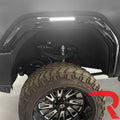 20C SIERRA 2500/3500 FENDER LENSES(4PC) SMOKED LENS W/BLACK TRIM WHITE LED LIGHTS(SNGL/DUALLY)