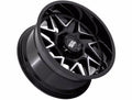 MO812 20X9 8X170 1MM GLOSS BLACK MACHINED