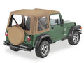 ~(16 lbs. 32X9X9)~ Replace-a-Top Fabric-only Soft Top Spice Jeep 97-02 Wrangler; No door skins included; Clear side and rear windows