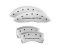MGP 4 Caliper Covers Engraved Front and Rear C6 Corvette Powder Coat Finish, Black Characters