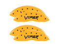 Set Of 4 Caliper Covers Engraved Front And Rear Gen 2 Viper Yellow Finish Black Characters 2001-2002 Dodge Viper MGP Caliper Covers