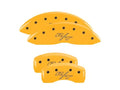 Set Of 4 Caliper Covers Engraved Front And Rear Vintage Style RT Yellow Finish Black Characters 2007-2014 Dodge Caliber MGP Caliper Covers