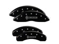 Set Of 4 Caliper Covers Engraved Front And Rear Lincoln Black Finish Silver Characters 2011-2016 Lincoln MKT MGP Caliper Covers