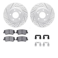 R1 12-16 Hyundai Elantra GT Front Drill/Slot Carbon Coated Rotor Set w/Optimum Pads