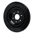 R1 19-25 Cadillac Escalade Front Left Drilled & Slotted Black Brake Rotor