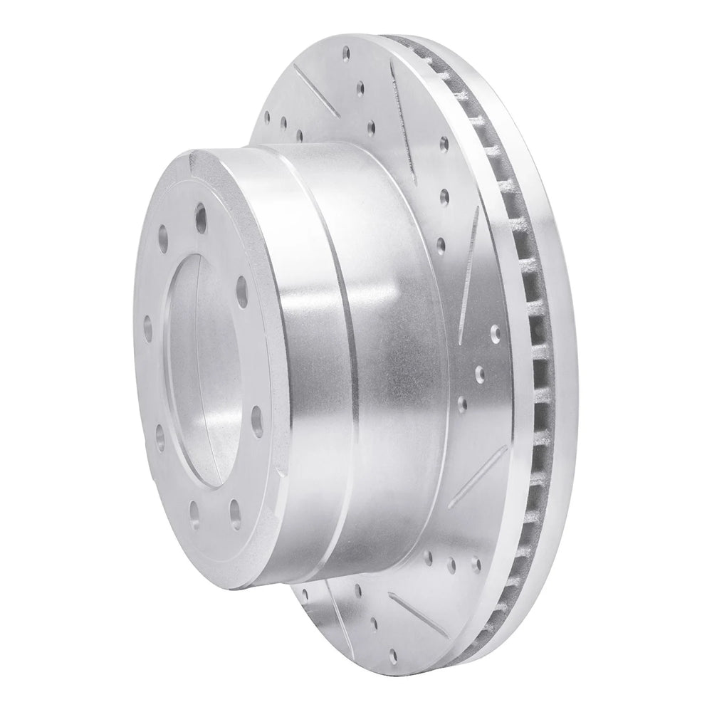 R1 11-22 Ford F-350 Super Duty 4WD Rear Right Drilled & Slotted Black Brake Rotor