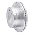 R1 11-22 Ford F-350 Super Duty 4WD Rear Right Drilled & Slotted Black Brake Rotor