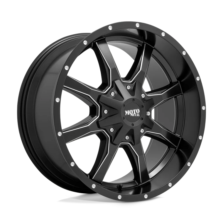 MO970 18x10 8x165.10 SATIN BLACK MILLED (24 mm)