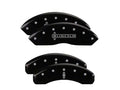 MGP 4 Caliper Covers Engraved Front Lincoln Engraved Rear Star logo Black finish silver ch