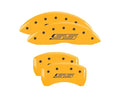 Set Of 4 Caliper Covers Engraved Front And Rear Gen 5 Ss Yellow Finish Black Characters 2014-2015 Chevrolet SS MGP Caliper Covers