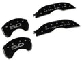 Set Of 4 Caliper Covers Engraved Front 2015 Mustang Engraved Rear 2015 5.0 Black Finish Silver Characters 2015-2023 Ford Mustang 19 Inch Wheel MGP Caliper Covers