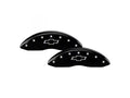 Set Of 4 Caliper Covers Engraved Front And Rear Bowtie Black Finish Silver Characters 1997-1997 Chevrolet Camaro MGP Caliper Covers