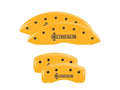 Set Of 4 Caliper Covers Engraved Front And Rear Lincoln Yellow Finish Black Characters 2016-2018 Lincoln MKX MGP Caliper Covers