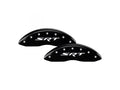 Set Of 4 Caliper Covers Engraved Front And Rear Srt Black Finish Silver Characters 2011-2011 Jeep Grand Cherokee MGP Caliper Covers