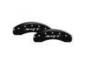 Set Of 4 Caliper Covers Engraved Front And Rear Srt Black Finish Silver Characters 2011-2011 Jeep Grand Cherokee MGP Caliper Covers