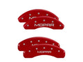 Set Of 4 Caliper Covers Engraved Front And Rear Mopar Red Finish Silver Characters 1997-2002 Chrysler Prowler MGP Caliper Covers