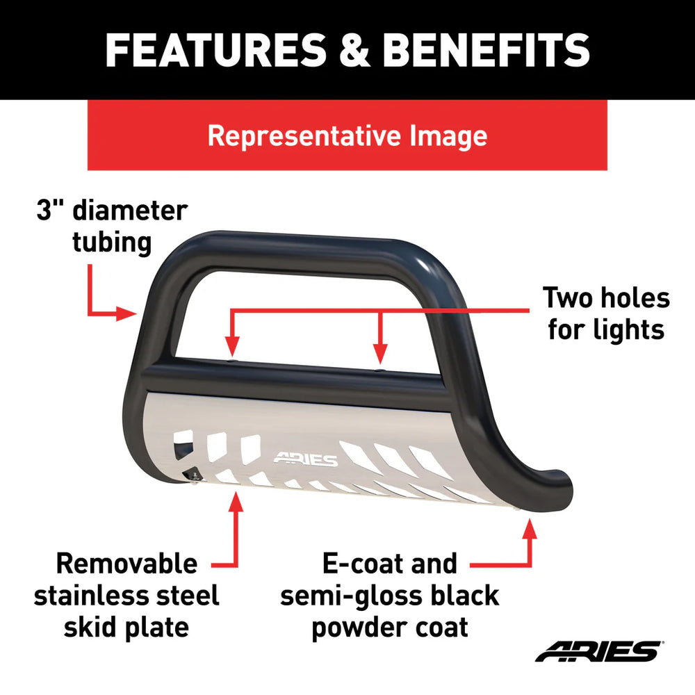 9906 GM FS LD BLK BULL BAR