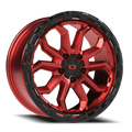 Vision Wheel 5-4.5 GRED GBLK LIP VIS KORUPT 405-7865GRGBL30