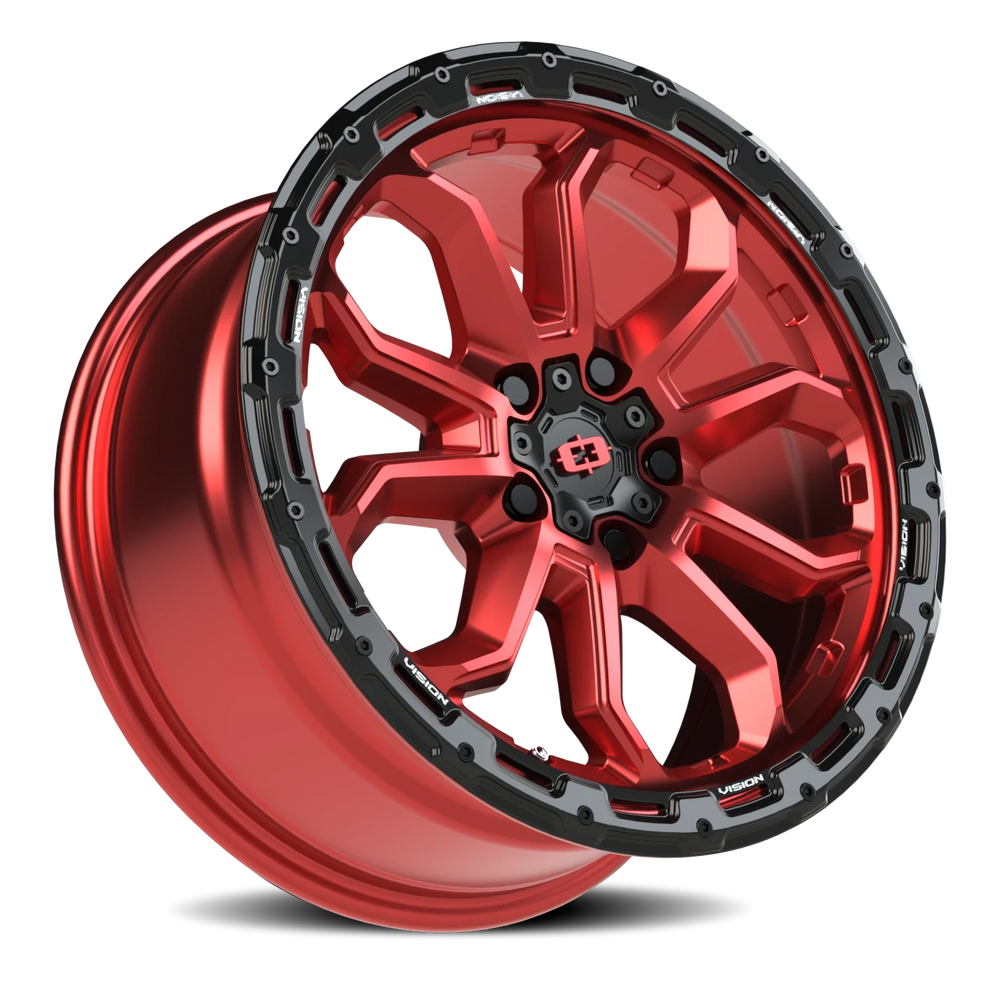 Vision Wheel 5-4.5 GRED GBLK LIP VIS KORUPT 405-7865GRGBL30
