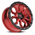 Vision Wheel 5-4.5 GRED GBLK LIP VIS KORUPT 405-7865GRGBL30