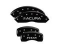Set Of 4 Caliper Covers Engraved Front Acura Engraved Rear Rdx Black Finish Silver Characters 2016-2018 Acura RDX MGP Caliper Covers