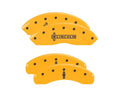 MGP 4 Caliper Covers Engraved Front Lincoln Engraved Rear Star logo Yellow finish black ch
