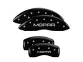 Set Of 4 Caliper Covers Engraved Front And Rear Mopar Black Finish Silver Characters 2007-2014 Chrysler Sebring MGP Caliper Covers
