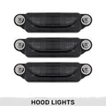 Dodge 21-24 RAM 1500 TRX 7-Piece Fender Hood Light Kit Smoked Lens w/ Amber LED Running Lights w/ Startup Light Sequence