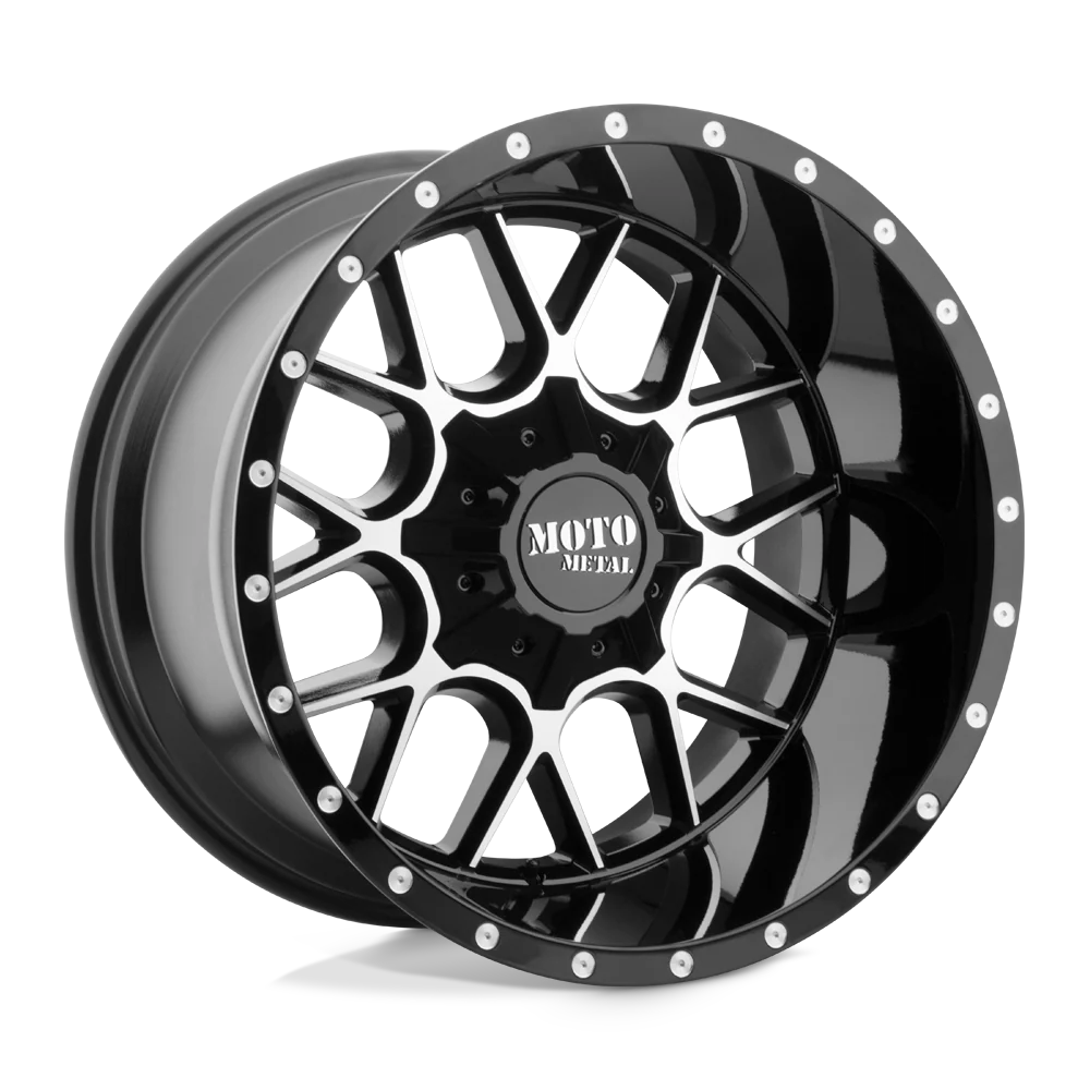 Wheel Pros Moto Metal MO986 22X10 5X5.0/135 G-BLK MACH -18MM MO98622043318N