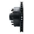 R1 78-97 Dodge B200 / B200 Van / B250 Front Right Drilled & Slotted Black Brake Rotor