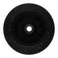 R1 78-97 Dodge B200 / B200 Van / B250 Front Right Drilled & Slotted Black Brake Rotor