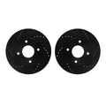 R1 Concepts Brake Rotor- D/S - Black Fits Nissan Tiida