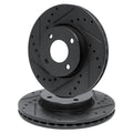 R1 Concepts Brake Rotor- D/S - Black Fits Nissan Tiida