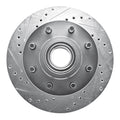 R1 Concepts Brake Rotor Drilled and Slotted Silver Fits Chevrolet C1500