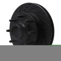 R1 1994-1999 Dodge Ram 2500 Front Left Drilled & Slotted Black Brake Rotor