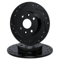R1 Concepts Brake Rotor- D/S - Black Fits Dodge Attitude