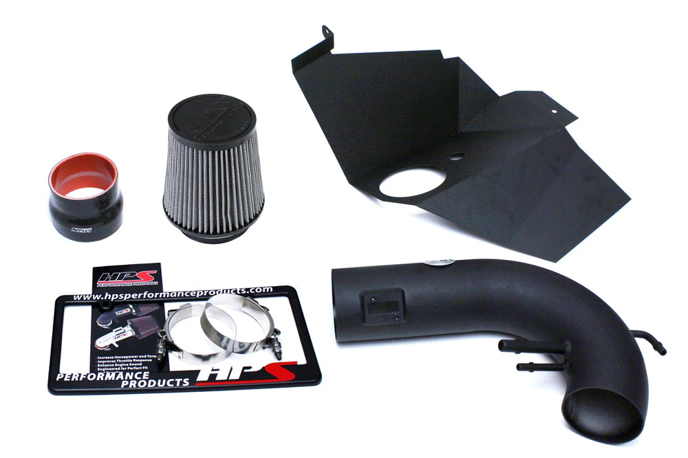 HPS Performance Performance Shortram Air Intake 2015-2017 Ford Mustang GT V8 5.0L Includes Heat Shield Black