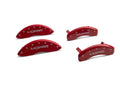 Set Of 4 Caliper Covers Engraved Front And Rear Mopar Red Finish Silver Characters 2011-2024 RAM 1500 MGP Caliper Covers