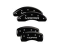 Set Of 4 Caliper Covers Engraved Front And Rear Mopar Black Finish Silver Characters 2001-2006 Chrysler Sebring MGP Caliper Covers