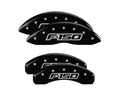 Set Of 4 Caliper Covers Engraved Front And Rear Raptor Black Finish Silver Characters 2012-2012 Ford F-150 18 inches