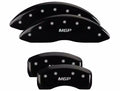 SET OF 4 CALIPER COVERS ENGRAVED FRONT/REAR DENALI BLACK CHARACTERS YELLOW POW