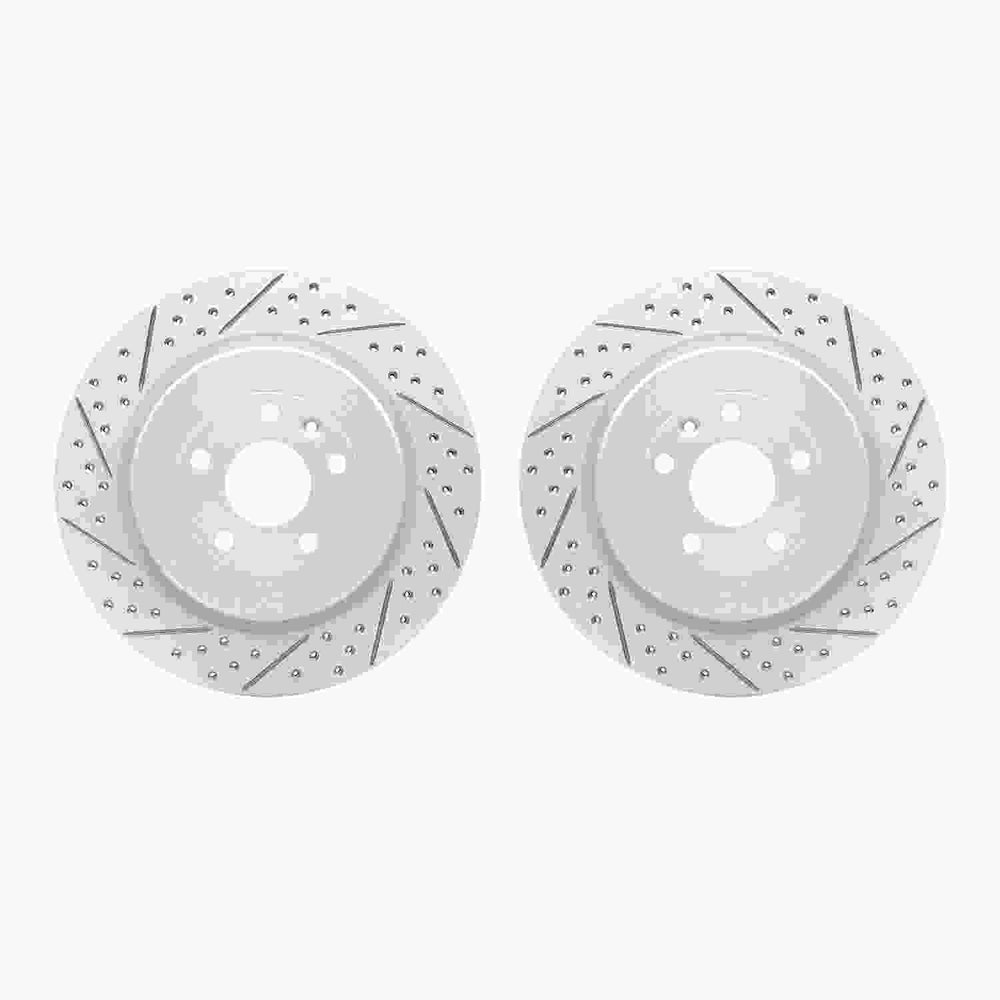 DFC 13-19 Ford Flex Rear Drilled & Slotted Geoperformance Rotors