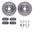 R1 E- Line Series Brake Rotor - D/S - Silver w/ Ceramic Pads Hdw Fits Lexus RX330