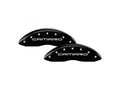 Set Of 4 Caliper Covers Engraved Front Gen 4 Camaro Engraved Rear Gen 4 Z28 Black Finish Silver Characters 1998-2002 Chevrolet Camaro MGP Caliper Covers
