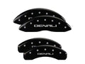 Set Of 4 Caliper Covers Engraved Front And Rear Denali Black Finish Silver Characters 2006-2009 GMC Envoy MGP Caliper Covers
