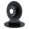 R1 Concepts Brake Rotor- Slotted - Black