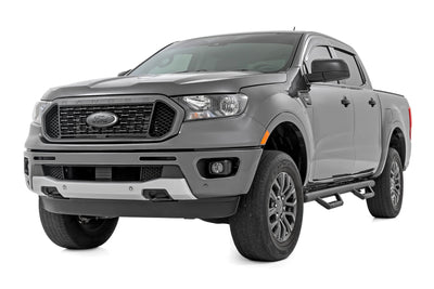 Rough Country Nerf Steps Cab Length Crew Cab Ford Ranger 2WD 4WD (2019-2026) RCF1981CCB